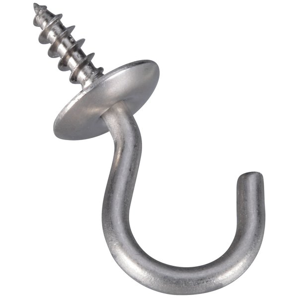 National Hardware Silver Stainless Steel Cup Hook , 4PK N348-433